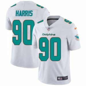 Outstanding Nike Dolphins #90 Charles Harris White Mens Stitched NFL Vapor Untouchable Limited Jersey