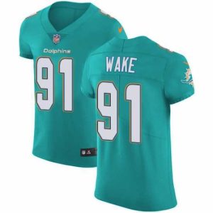 Superb Nike Dolphins #91 Cameron Wake Aqua Green Team Color Mens Stitched NFL Vapor Untouchable Elite Jersey
