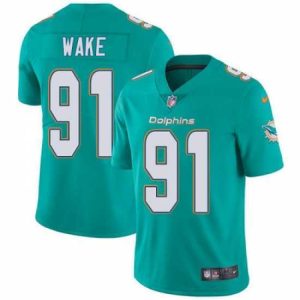 High quality Nike Dolphins #91 Cameron Wake Aqua Green Team Color Mens Stitched NFL Vapor Untouchable Limited Jersey