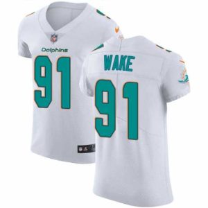 Exceptional Nike Dolphins #91 Cameron Wake White Mens Stitched NFL Vapor Untouchable Elite Jersey