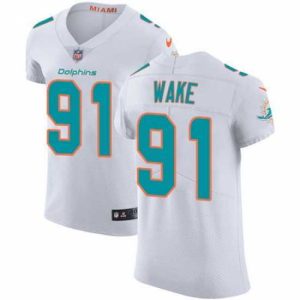 Outstanding Nike Dolphins #91 Cameron Wake White Mens Stitched NFL Vapor Untouchable Elite Jersey