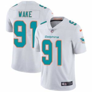 Finest Nike Dolphins #91 Cameron Wake White Mens Stitched NFL Vapor Untouchable Limited Jersey