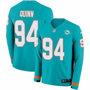 Exceptional Nike Dolphins 94 Robert Quinn Aqua Green Team Color s Stitched NFL Limited Therma Long Sleeve Jersey