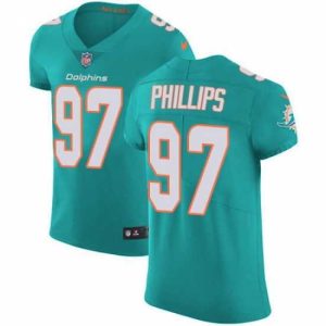 Exceptional Nike Dolphins #97 Jordan Phillips Aqua Green Team Color Mens Stitched NFL Vapor Untouchable Elite Jersey