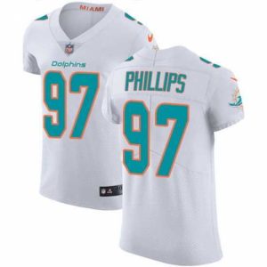 High quality Nike Dolphins #97 Jordan Phillips White Mens Stitched NFL Vapor Untouchable Elite Jersey