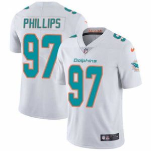 Marvelous Nike Dolphins #97 Jordan Phillips White Mens Stitched NFL Vapor Untouchable Limited Jersey