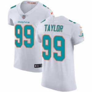 Exquisite Nike Dolphins #99 Jason Taylor White Mens Stitched NFL Vapor Untouchable Elite Jersey
