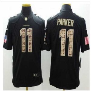 Superior Nike Miami Dolphins #11 DeVante Parker Black Stitched NFL Limited Salute to Service Jersey