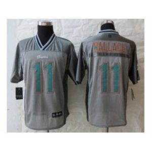 Exquisite Nike Miami Dolphins 11 Mike Wallace Grey Elite Vapor NFL Jersey