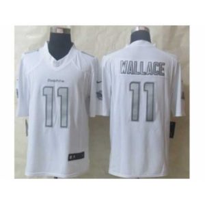 High quality Nike Miami Dolphins 11 Mike Wallace White Game Platinum NFL Jersey