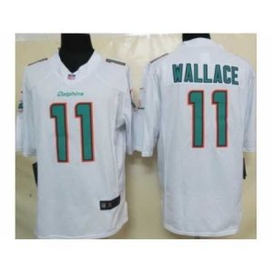 Premium Nike Miami Dolphins 11 Mike Wallace White Limited NFL Jersey
