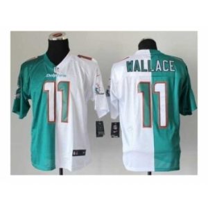 Exquisite Nike Miami Dolphins 11 Mike Wallace white green Elite split NFL Jersey