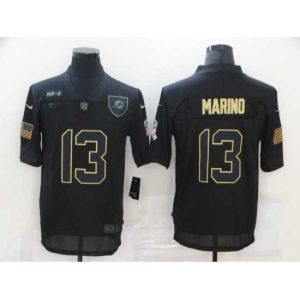 Marvelous Nike Miami Dolphins 13 Dan Marino Black 2020 Salute To Service Limited Jersey