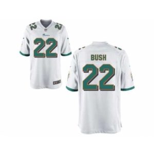 Finest Nike Miami Dolphins 22 Reggie Bush White Game NFL Jersey