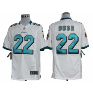 Finest Nike Miami Dolphins 22 Reggie Bush White Limited NFL Jersey