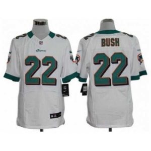 Marvelous Nike Miami Dolphins 22 Reggie Bush white Elite NFL Jersey
