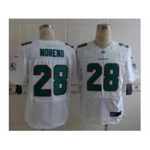 High quality Nike Miami Dolphins 28 Knowshon Moreno White Elite NFL Jersey