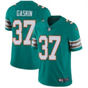 Superior Nike Miami Dolphins 37 Myles Gaskin Aqua Green Alternate Stitched NFL Vapor Untouchable Limited Jersey
