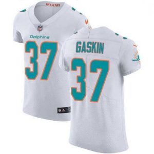 Premium Nike Miami Dolphins 37 Myles Gaskin White Stitched NFL New Elite Jersey