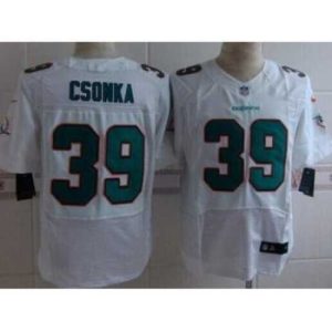 Premium Nike Miami Dolphins 39 Larry Csonka White Elite NFL Jersey