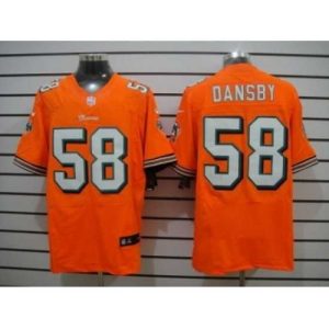 Outstanding Nike Miami Dolphins 58 Karlos Dansby Orange Elite NFL Jersey