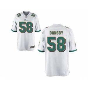 Outstanding Nike Miami Dolphins 58 Karlos Dansby White Game NFL Jersey