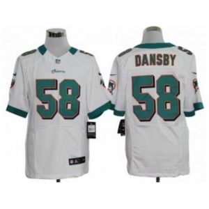 Exquisite Nike Miami Dolphins 58 Karlos Dansby white Elite NFL Jersey