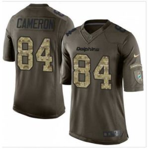 Gorgeous Nike Miami Dolphins #84 Jordan Cameron Green 27s Stitched NFL Limited Salute to Service Jersey