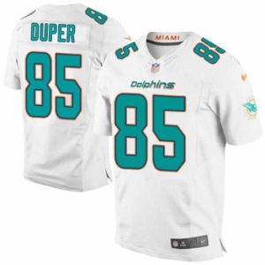 Exquisite Nike Miami Dolphins #85 Mark Duper Elite White Mens  NFL Jersey