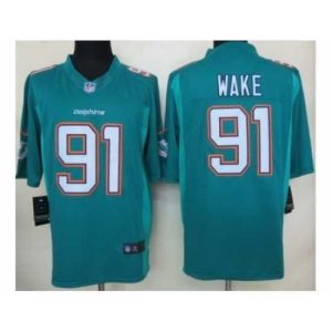 Superb Nike Miami Dolphins 91 Cameron Wake Green LIMITED NFL Jersey
