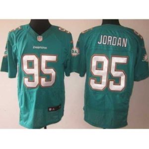 Premium Nike Miami Dolphins 95 Dion Jordan Green Elite NFL Jersey