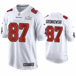 Exquisite Rob Gronkowski Buccaneers White Super Bowl Lv Game Fashion Jersey