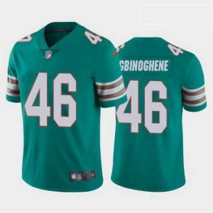 Premium noah igbinoghene miami dolphins aqua alternate vapor limited jersey