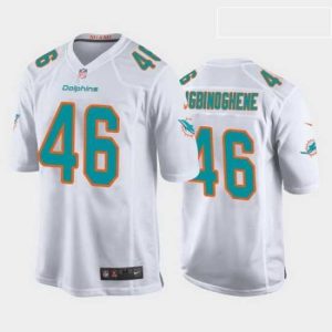 Gorgeous noah igbinoghene miami dolphins white game jersey
