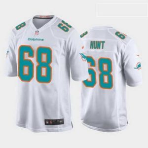 Exquisite robert hunt miami dolphins white game jersey