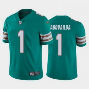 Gorgeous tua tagovailoa miami dolphins aqua alternate vapor limited jersey
