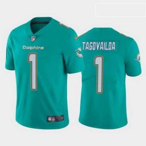 Premium tua tagovailoa miami dolphins aqua vapor limited jersey