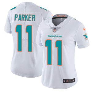 Exquisite Dolphins #11 DeVante Parker White Women's Stitched NFL Vapor Untouchable Limited Jersey
