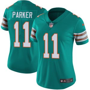 Outstanding Dolphins #11 DeVante Parker Aqua Green Alternate Women's Stitched NFL Vapor Untouchable Limited Jersey