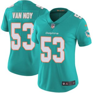 Premium Dolphins #53 Kyle Van Noy Aqua Green Team Color Women's Stitched NFL Vapor Untouchable Limited Jersey