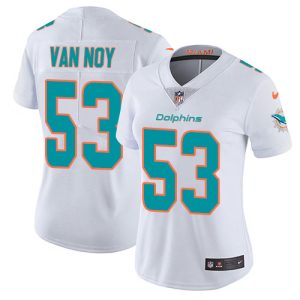 Outstanding Dolphins #53 Kyle Van Noy White Women's Stitched NFL Vapor Untouchable Limited Jersey