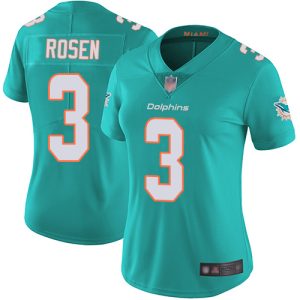 Superb Dolphins #3 Josh Rosen Aqua Green Team Color Women's Stitched NFL Vapor Untouchable Limited Jersey