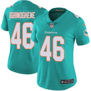 Superb Dolphins #46 Noah Igbinoghene Aqua Green Team Color Women's Stitched NFL Vapor Untouchable Limited Jersey