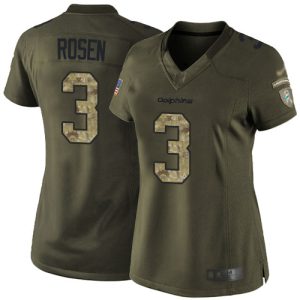 Superb Dolphins #3 Josh Rosen Green Women's Stitched NFL Limited 2015 Salute to Service Jersey