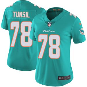 Premium Dolphins #78 Laremy Tunsil Aqua Green Team Color Women's Stitched NFL Vapor Untouchable Limited Jersey