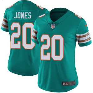 Exquisite Dolphins #20 Reshad Jones Aqua Green Alternate Women's Stitched NFL Vapor Untouchable Limited Jersey