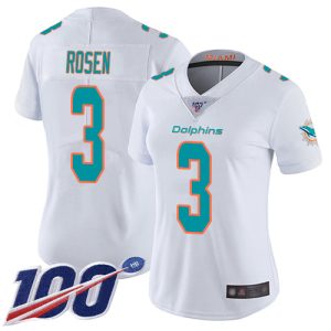 Premium Dolphins #3 Josh Rosen White Women's Stitched NFL 100th Season Vapor Limited Jersey