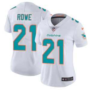 High quality Dolphins #21 Eric Rowe White Women's Stitched NFL Vapor Untouchable Limited Jersey