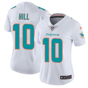 Exquisite Dolphins #10 Tyreek Hill White Women's Stitched NFL Vapor Untouchable Limited Jersey