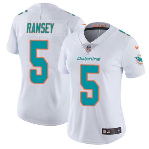 Superior Dolphins #5 Jalen Ramsey White Women's Stitched NFL Vapor Untouchable Limited Jersey